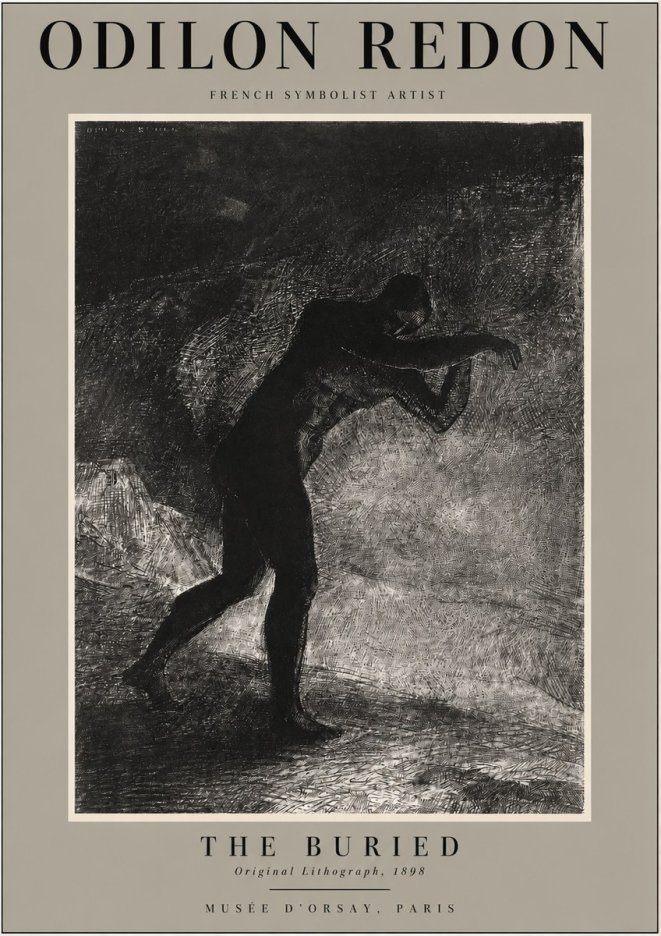 Odilon Redon The Buried No2 - Poszter