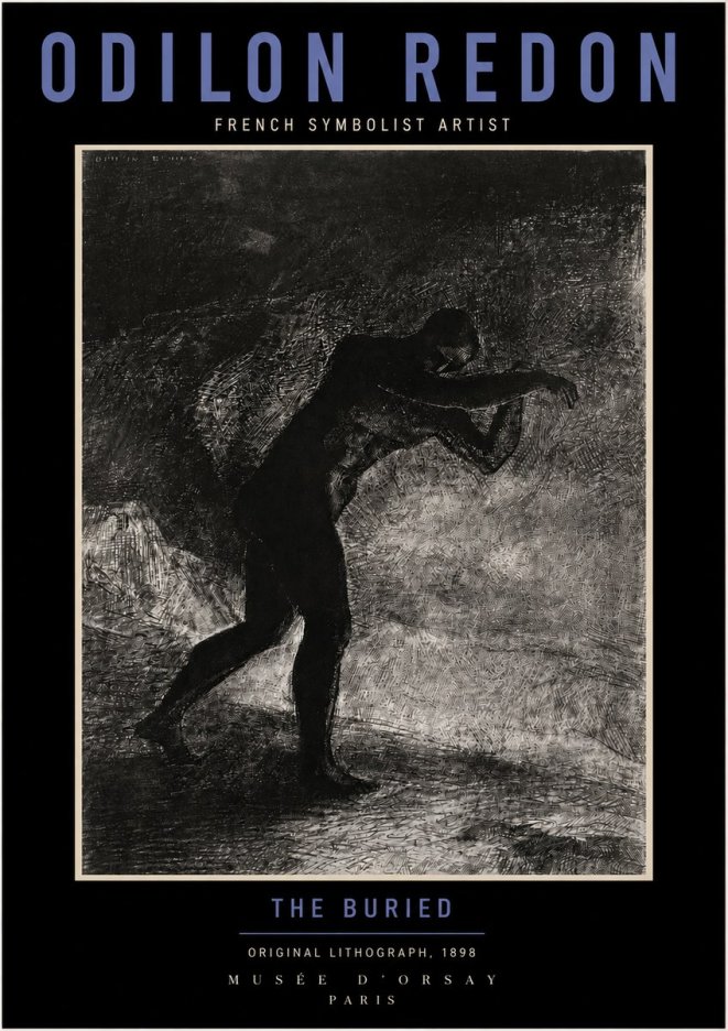 Odilon Redon The Buried No3 - Poszter