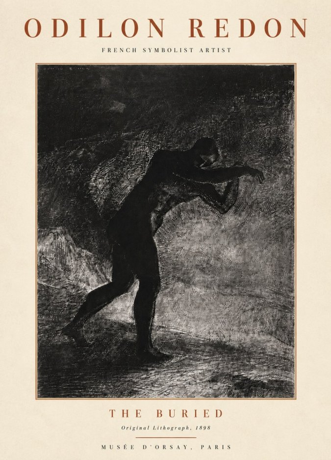 Odilon Redon The Buried No4 - Poszter