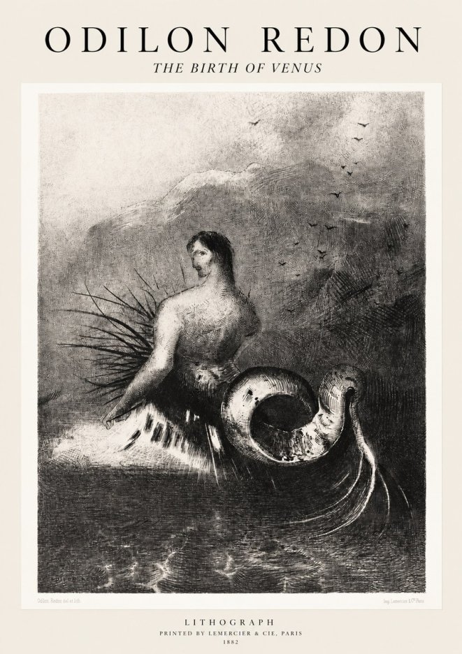 Odilon Redon The Birth of Venus No1 - Poszter
