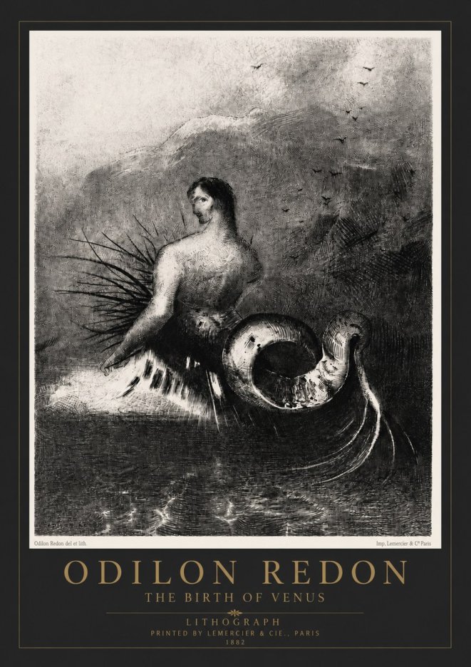 Odilon Redon The Birth of Venus No4 - Poszter