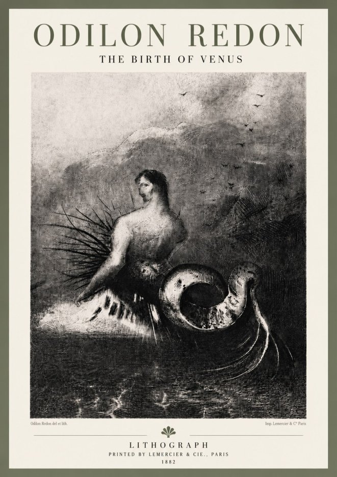 Odilon Redon The Birth of Venus No6 - Poszter