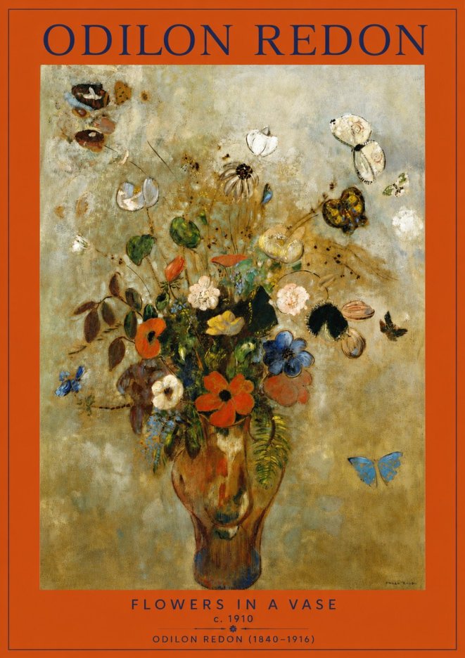 Odilon Redon Flowers in a Vase I No2 - Poszter