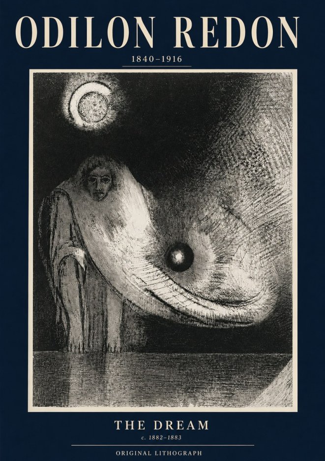 Odilon Redon The Dream No3 - Poszter
