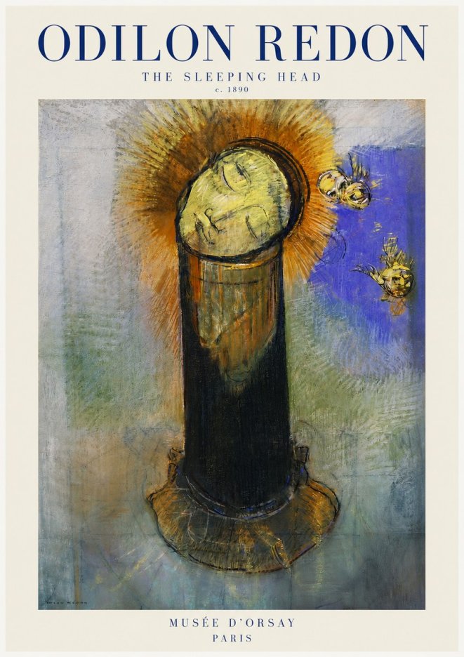 Odilon Redon The Sleeping Head No2 - Poszter