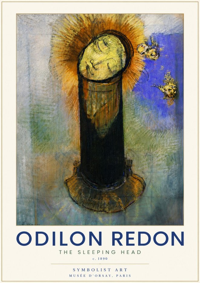 Odilon Redon The Sleeping Head No6 - Poszter