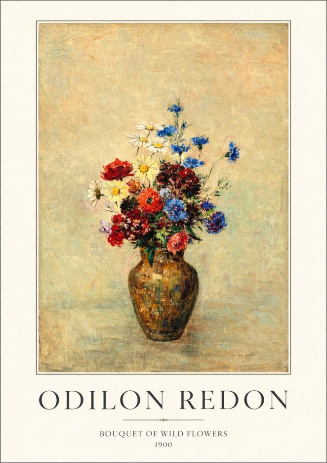 Odilon Redon Bouquet of Wild Flowers I No1 - Poszter