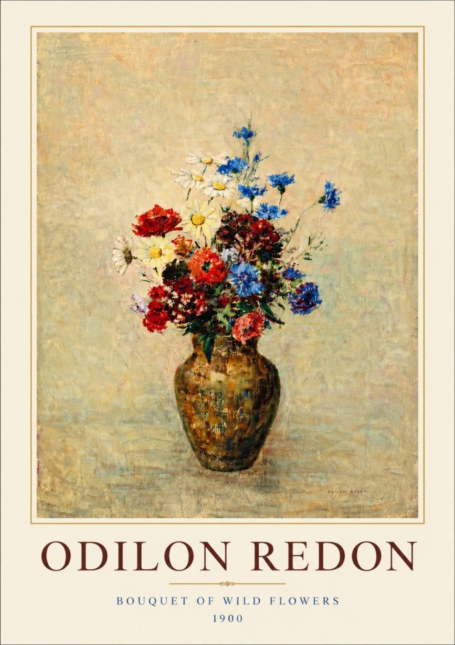 Odilon Redon Bouquet of Wild Flowers I No5 - Poszter
