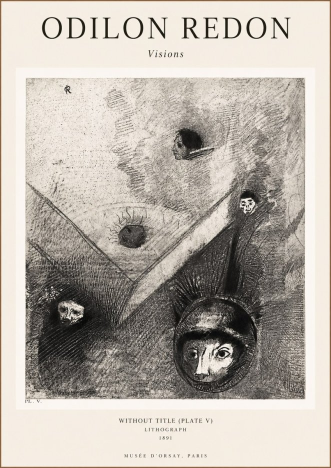 Odilon Redon Without Title (Plate V) No1 - Poszter