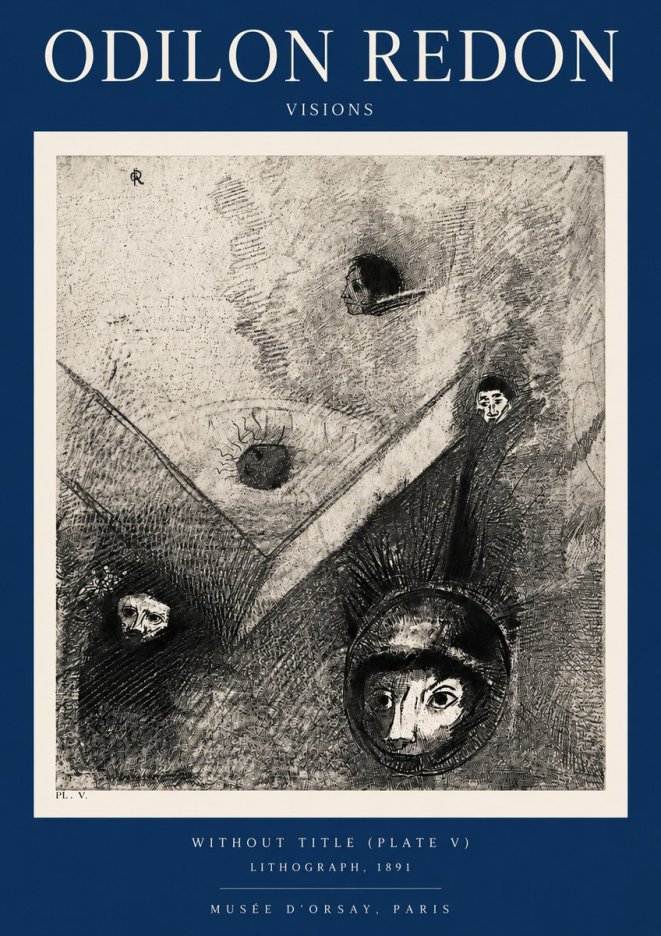 Odilon Redon Without Title (Plate V) No3 - Poszter