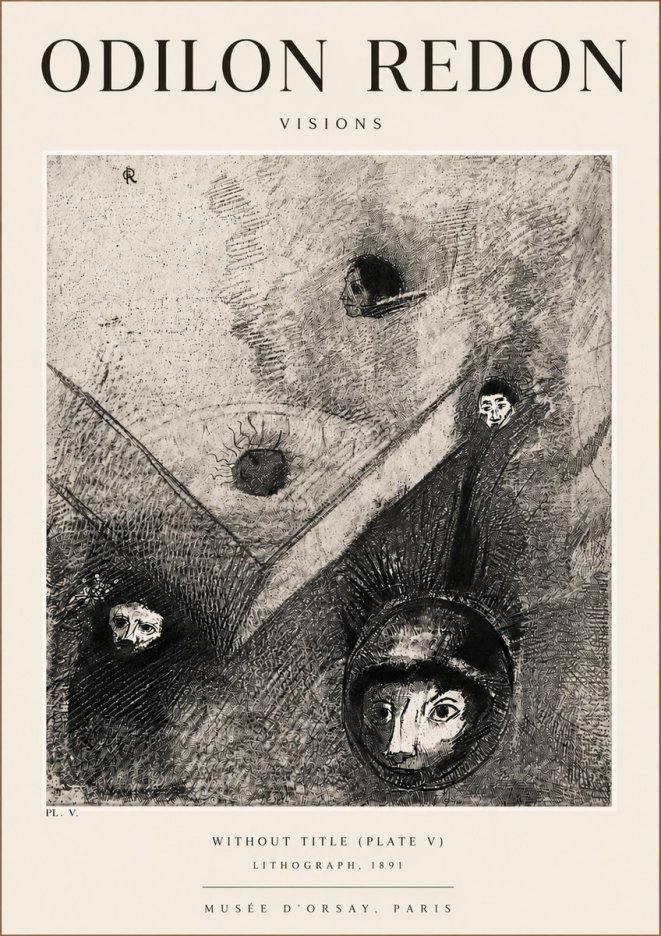 Odilon Redon Without Title (Plate V) No4 - Poszter