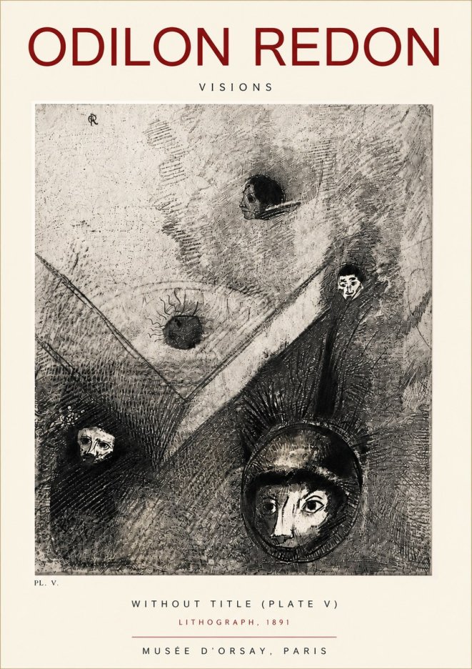 Odilon Redon Without Title (Plate V) No6 - Poszter