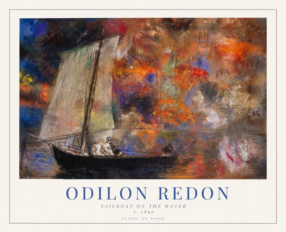 Odilon Redon Sailboat on the Water No1 - Poszter