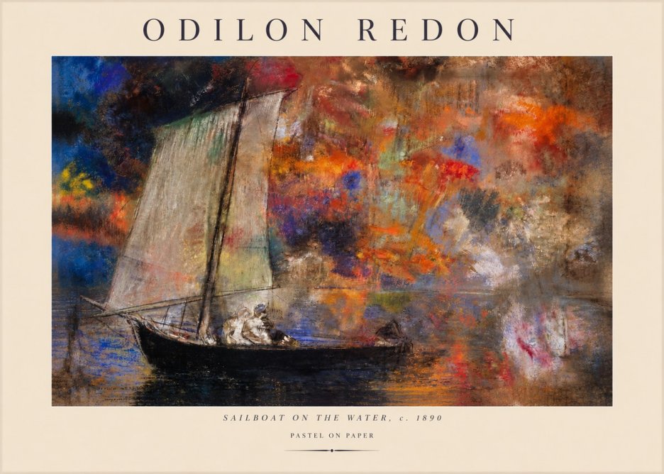 Odilon Redon Sailboat on the Water No2 - Poszter