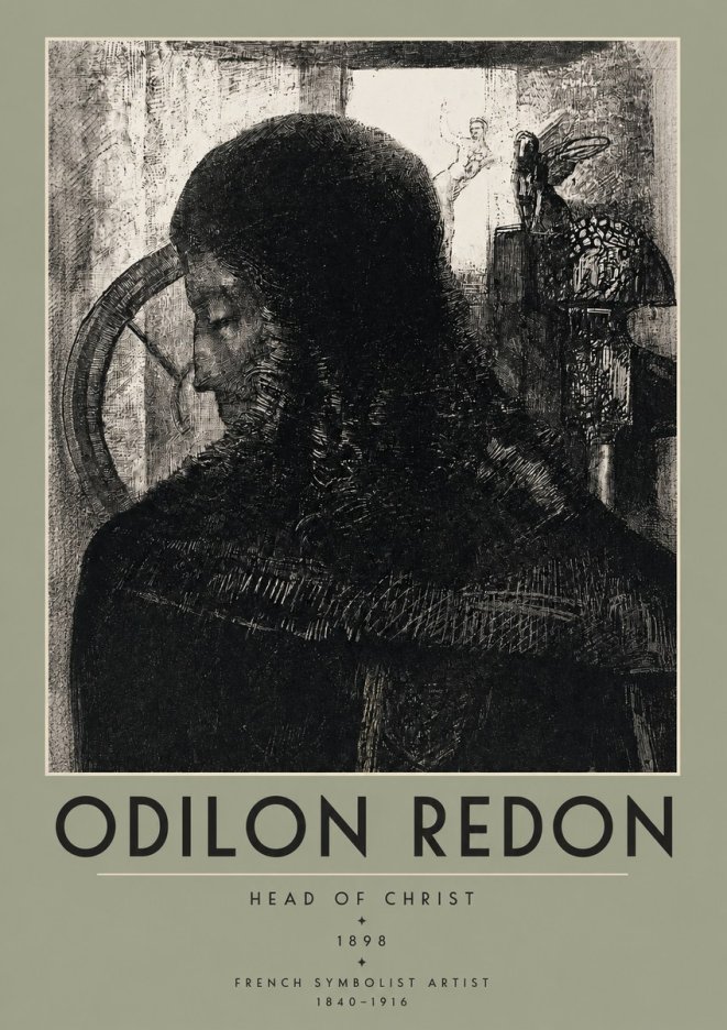 Odilon Redon Head of Christ II No2 - Poszter