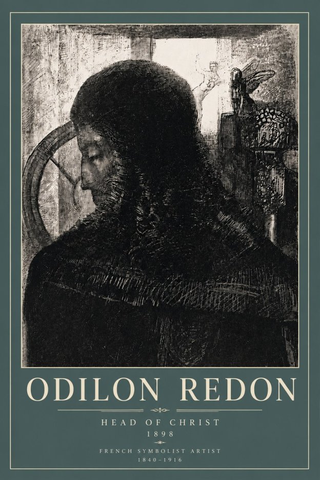 Odilon Redon Head of Christ II No5 - Poszter