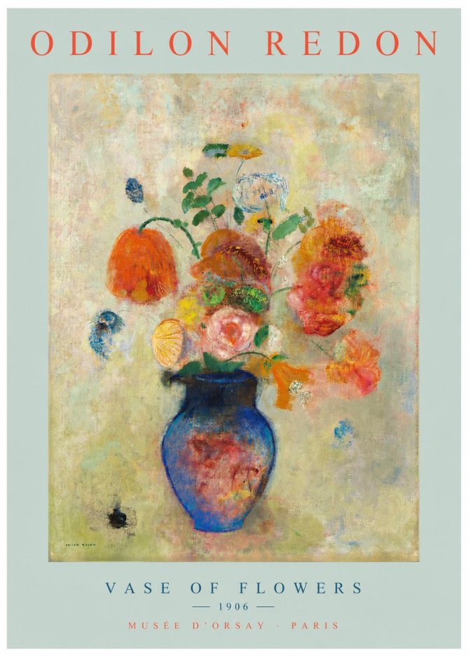 Odilon Redon Vase of Flowers No2 - Poszter