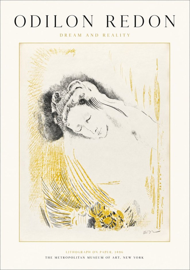Odilon Redon Dream and Reality No1 - Poszter