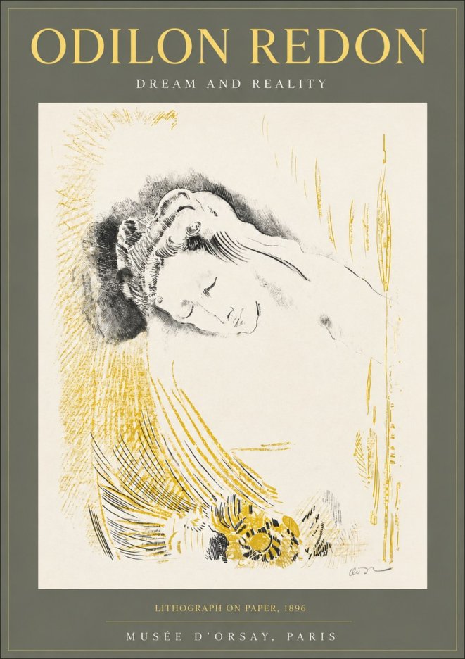 Odilon Redon Dream and Reality No2 - Poszter