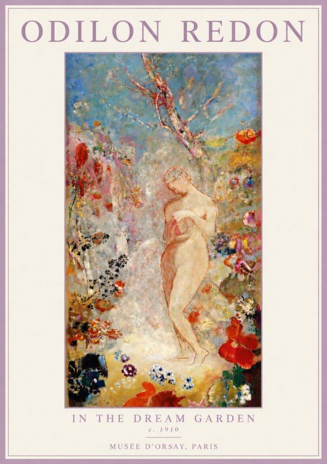 Odilon Redon In the Dream Garden No4 - Poszter