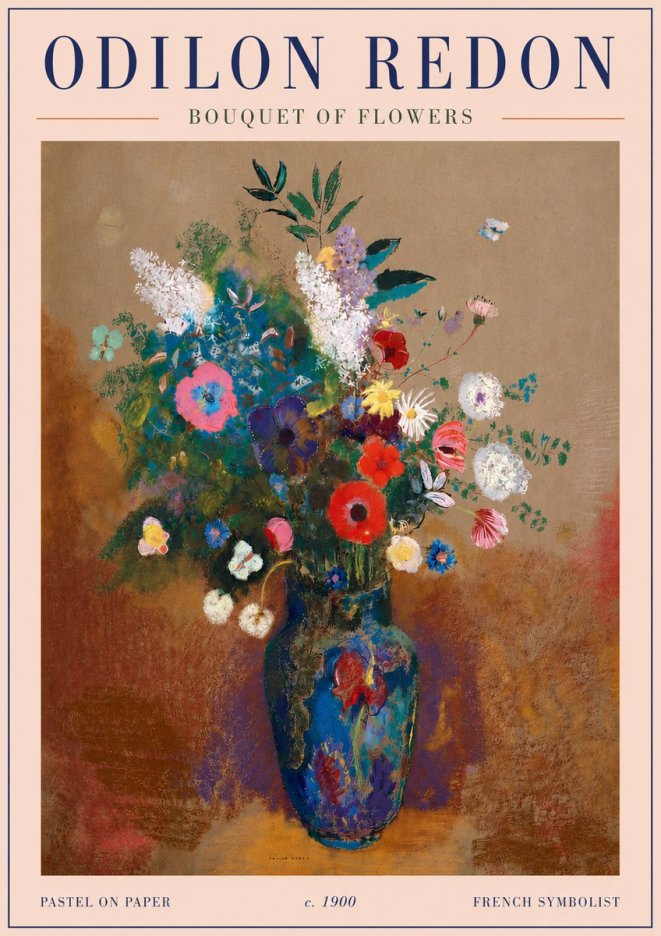 Odilon Redon Bouquet of Flowers No6 - Poszter