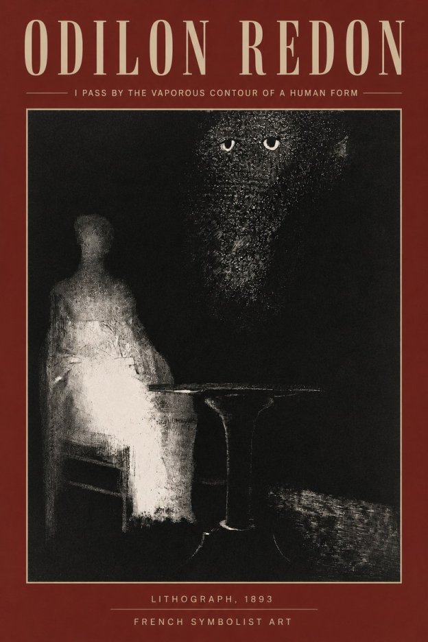 Odilon Redon I Pass by the Vaporous Contour of a Human Form No2 - Poszter
