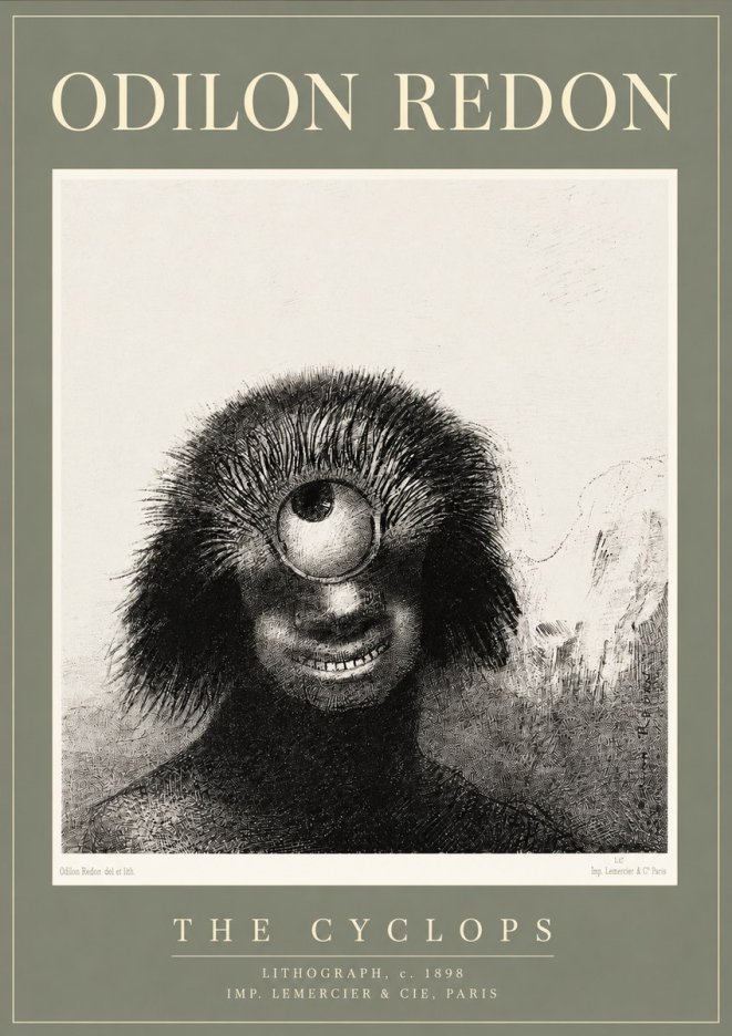 Odilon Redon The Cyclops II No3 - Poszter