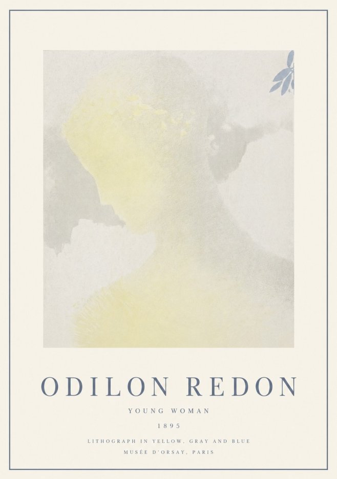 Odilon Redon Young Woman No1 - Poszter