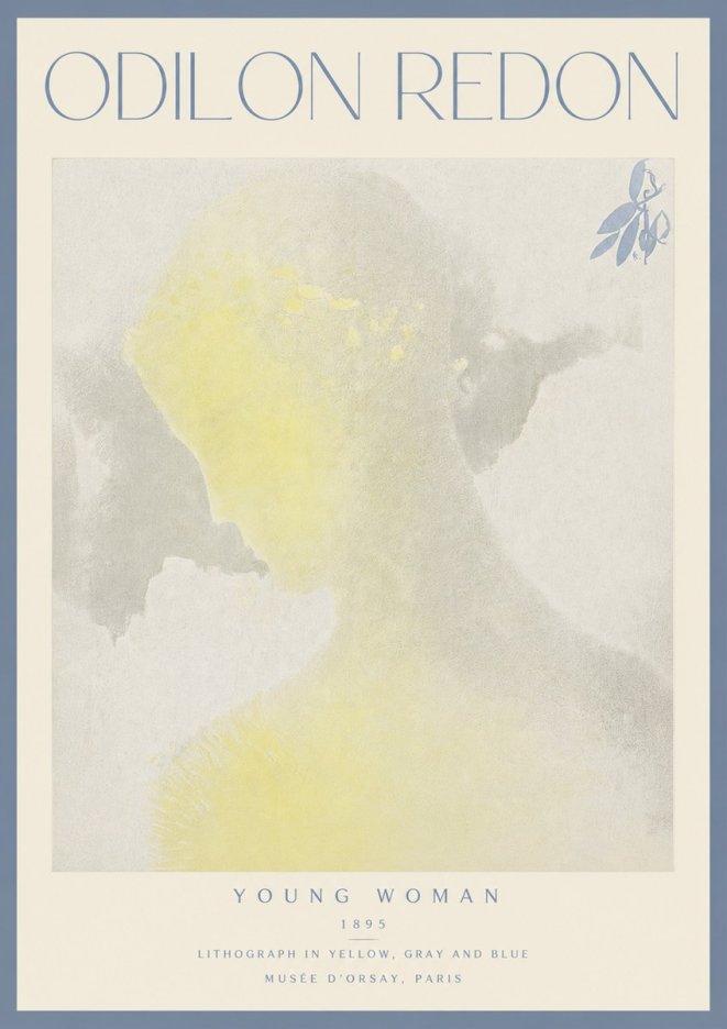 Odilon Redon Young Woman No4 - Poszter