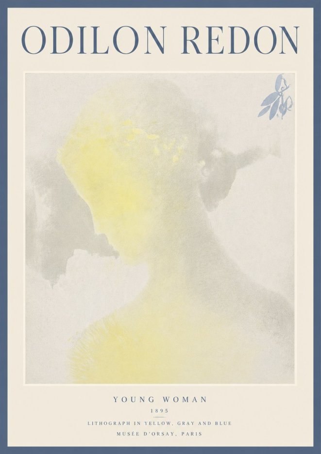 Odilon Redon Young Woman No5 - Poszter