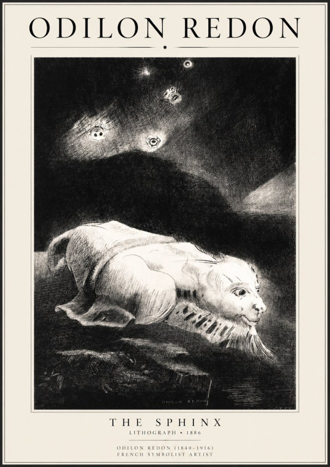 Odilon Redon The Sphinx No1 - Poszter