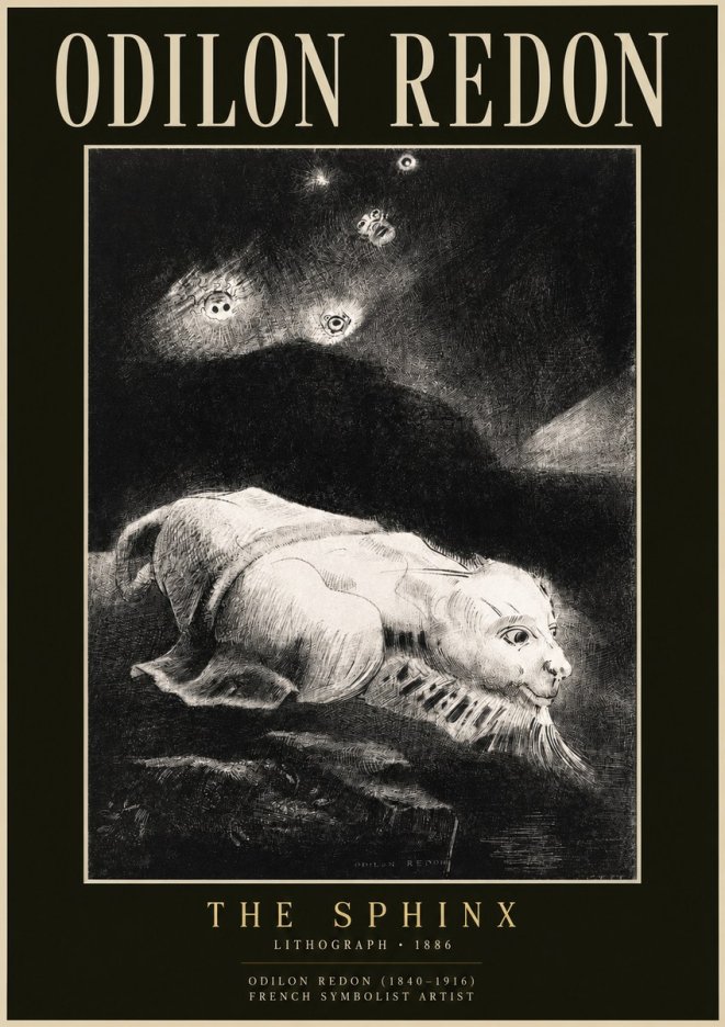 Odilon Redon The Sphinx No2 - Poszter