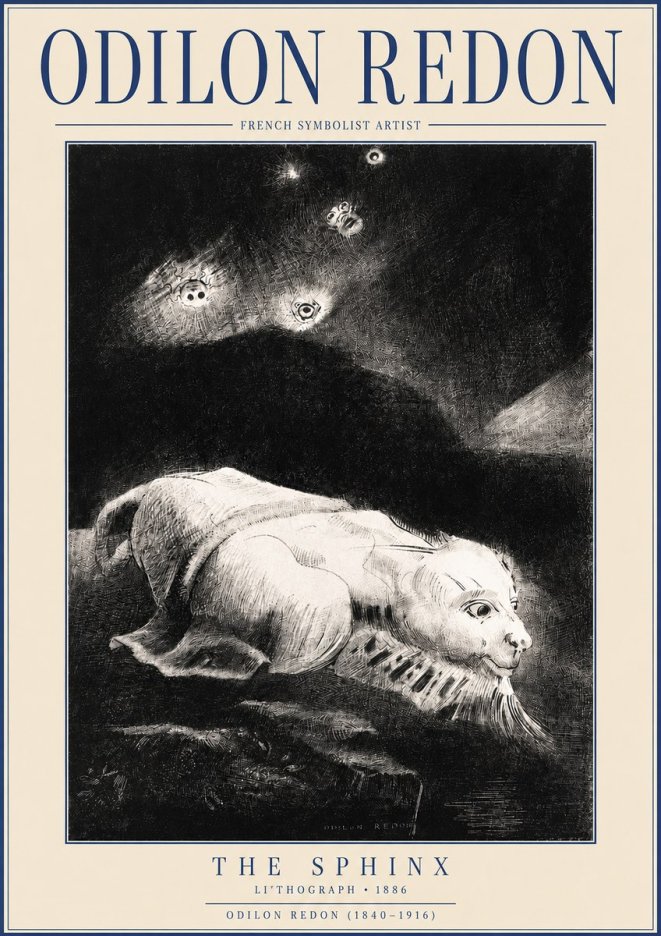 Odilon Redon The Sphinx No3 - Poszter