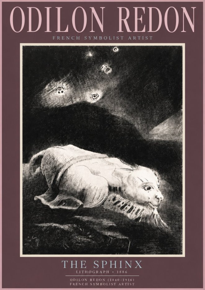 Odilon Redon The Sphinx No4 - Poszter