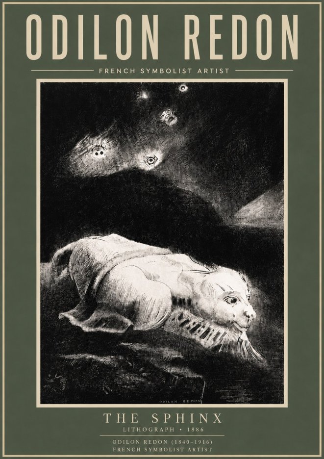 Odilon Redon The Sphinx No6 - Poszter