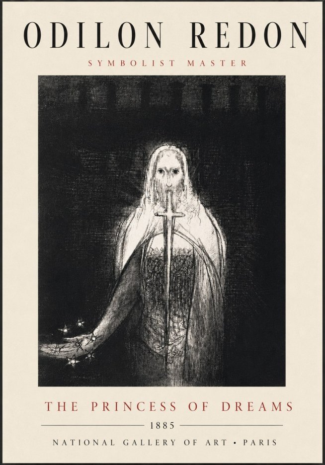 Odilon Redon The Princess of Dreams No3 - Poszter
