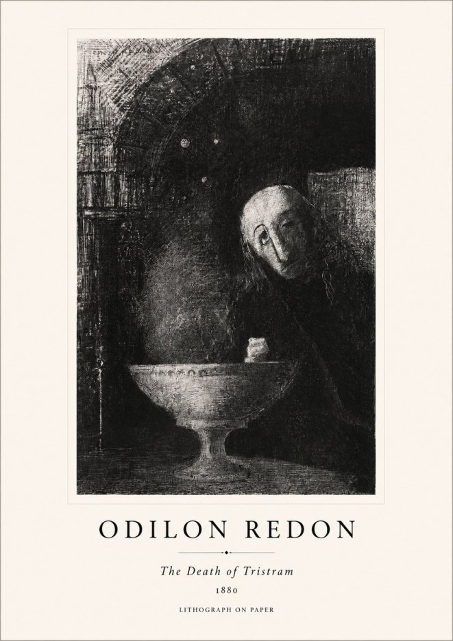 Odilon Redon The Death of Tristram No1 - Poszter
