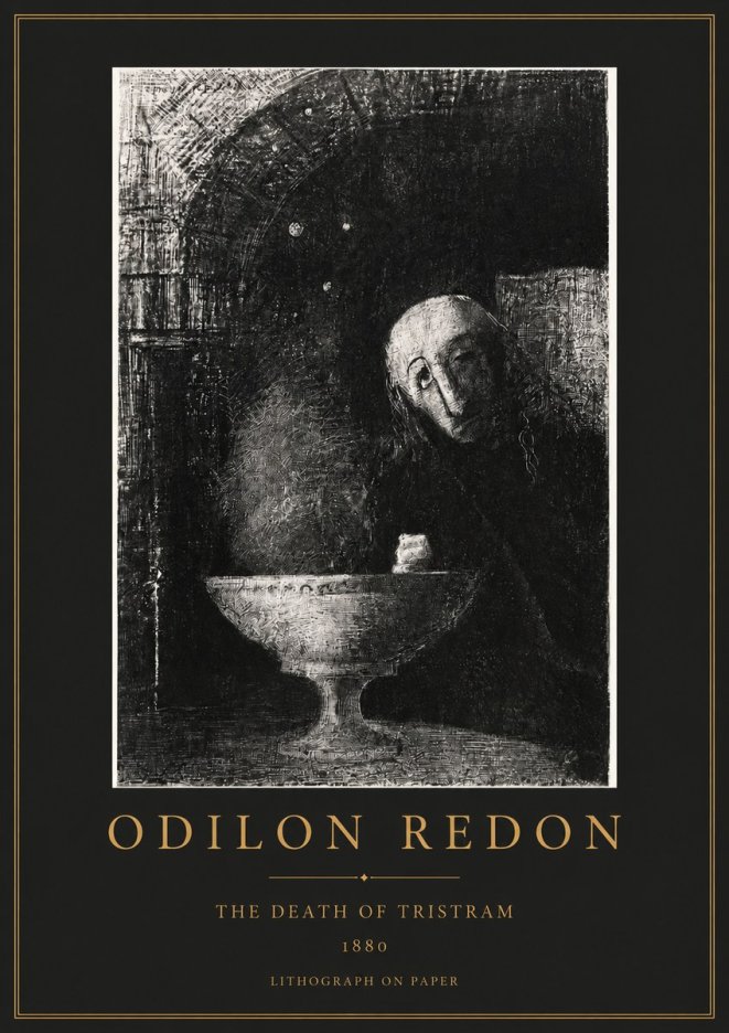 Odilon Redon The Death of Tristram No2 - Poszter