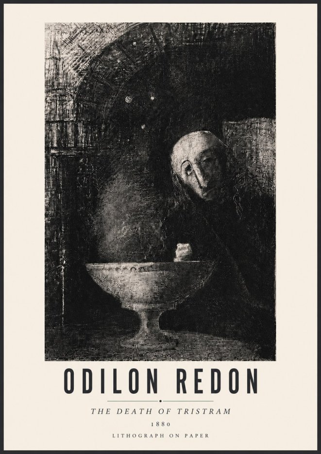 Odilon Redon The Death of Tristram No3 - Poszter