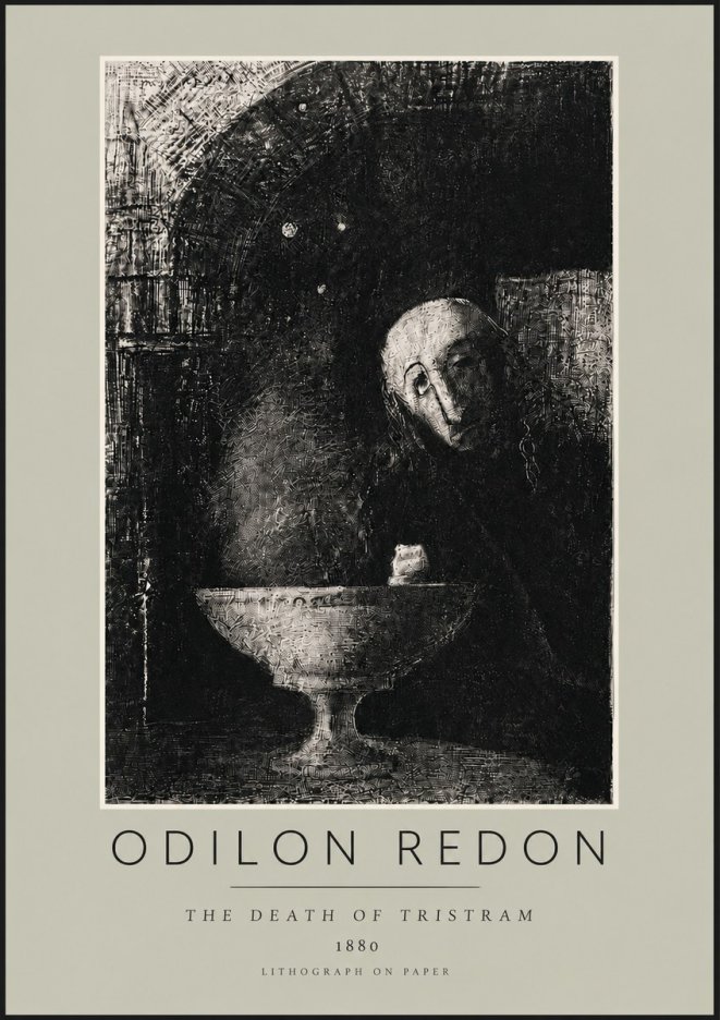 Odilon Redon The Death of Tristram No4 - Poszter