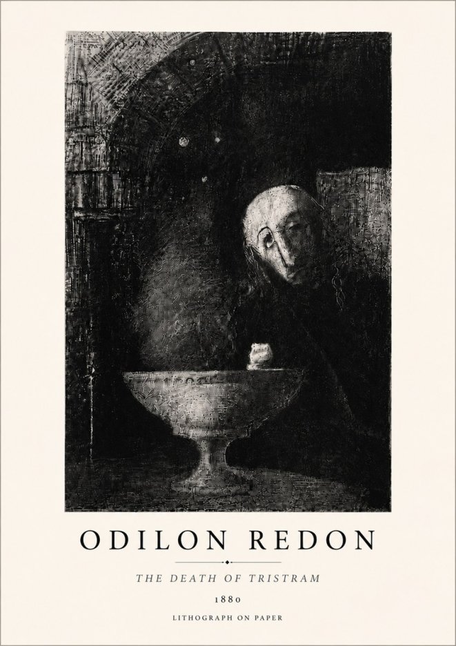 Odilon Redon The Death of Tristram No5 - Poszter