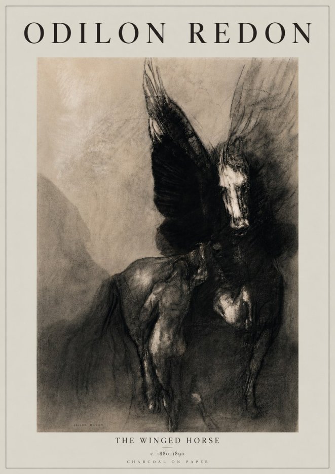 Odilon Redon The Winged Horse No5 - Poszter