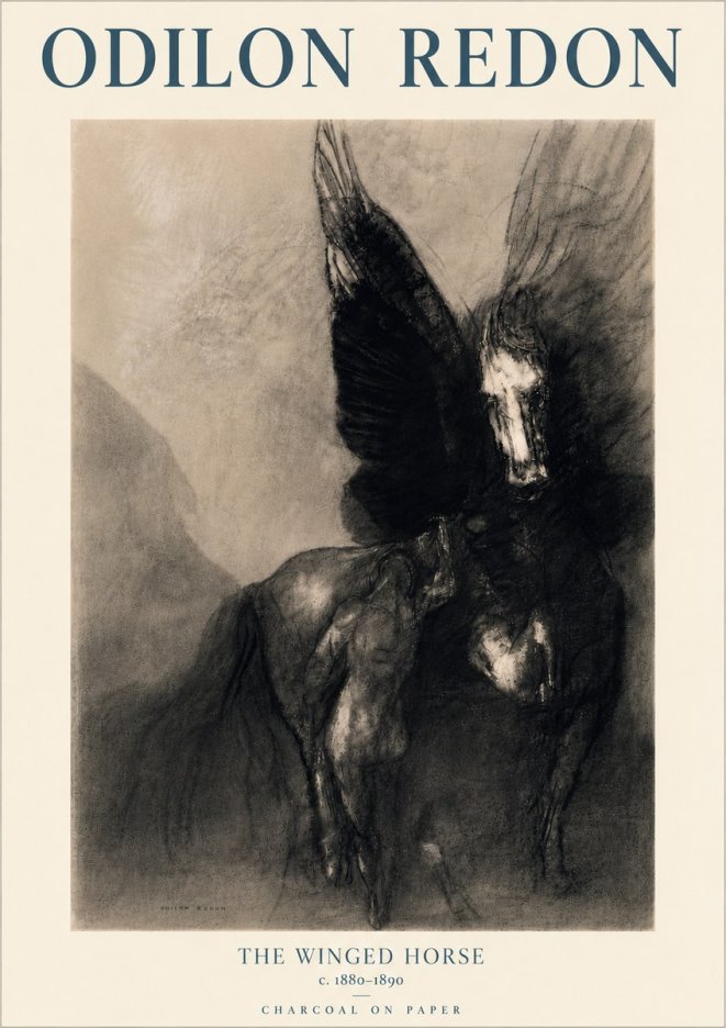 Odilon Redon The Winged Horse No6 - Poszter