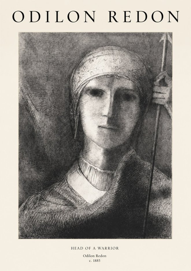 Odilon Redon Head of a Warrior No1 - Poszter