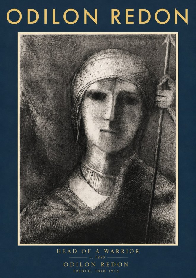 Odilon Redon Head of a Warrior No4 - Poszter