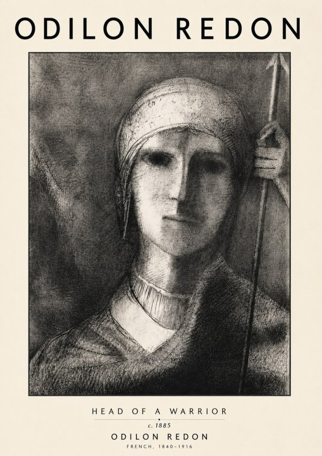 Odilon Redon Head of a Warrior No6 - Poszter