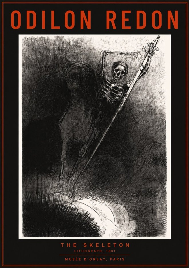 Odilon Redon The Skeleton No2 - Poszter