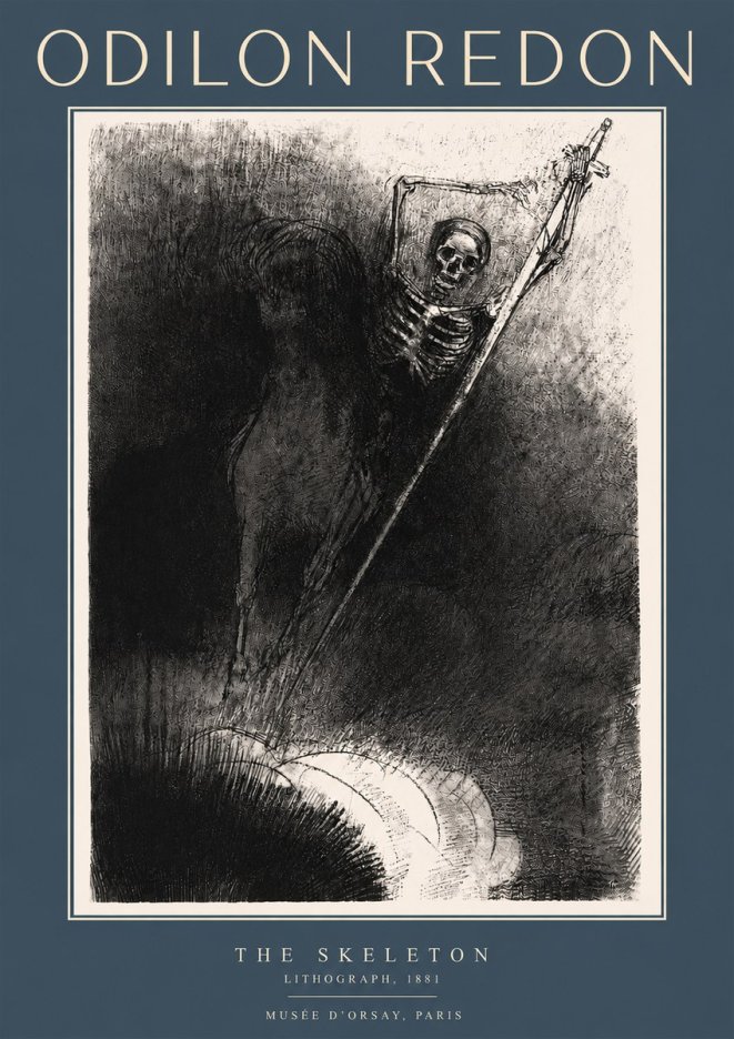 Odilon Redon The Skeleton No4 - Poszter