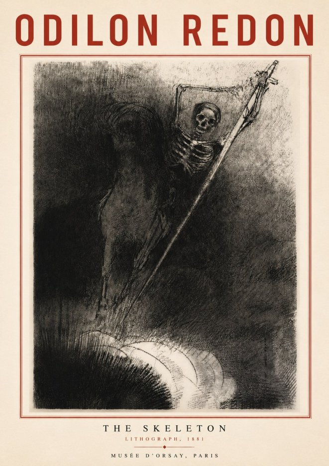 Odilon Redon The Skeleton No5 - Poszter