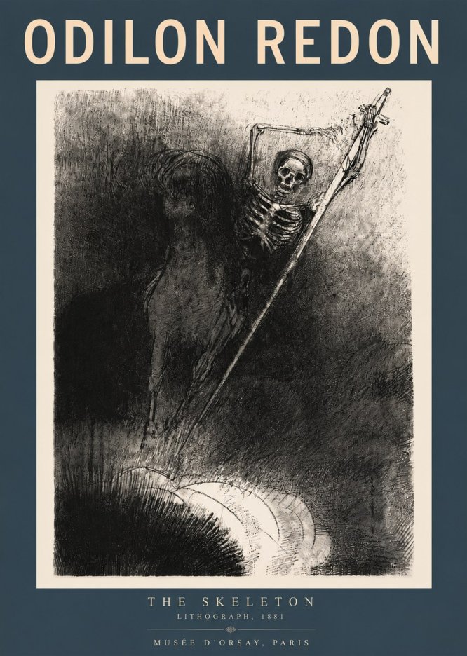 Odilon Redon The Skeleton No6 - Poszter